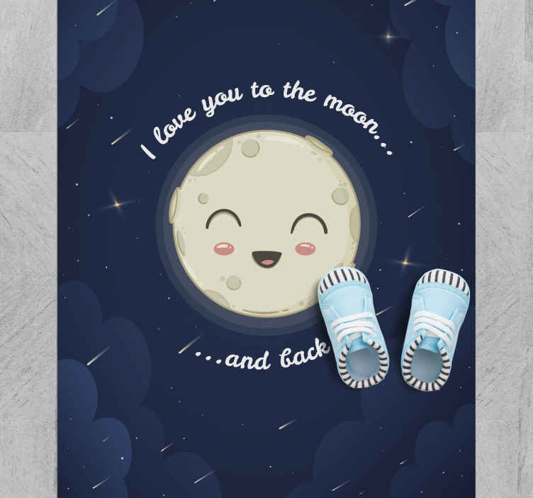 I Love You To The Moon And Back Custom Rug Tenstickers
