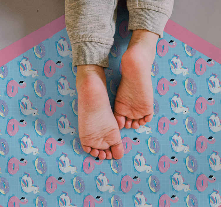 Tapete inflável de unicórnios e flamingos de vinil - TenStickers