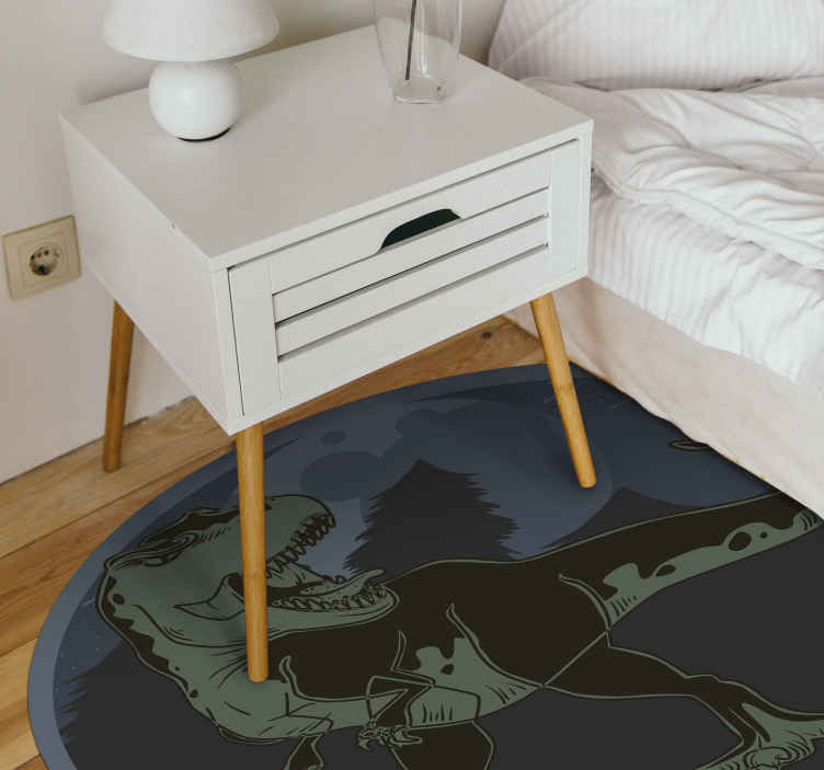 Temn Divok Zv ec Vinylov Koberec T rex TenStickers Temn Divok Zv ec Vinylov Koberec T rex TenStickers