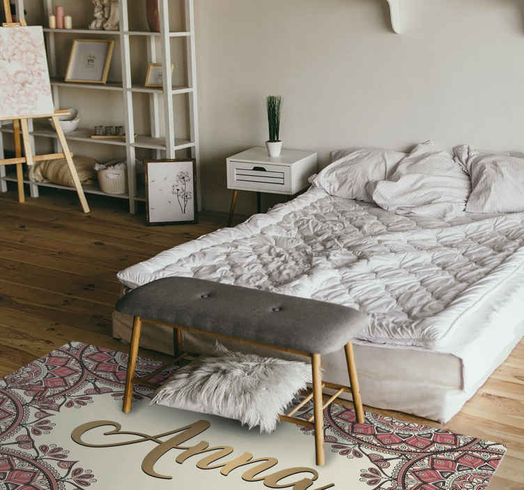 Personalized Mandala custom vinyl rug - TenStickers