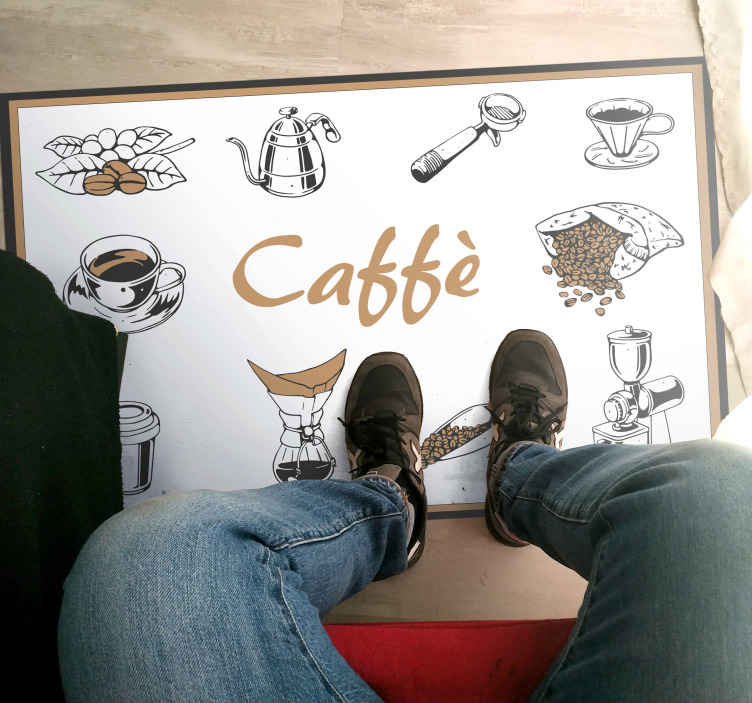 Passatoia in vinile cucina Caffè dall'inizio alla fine