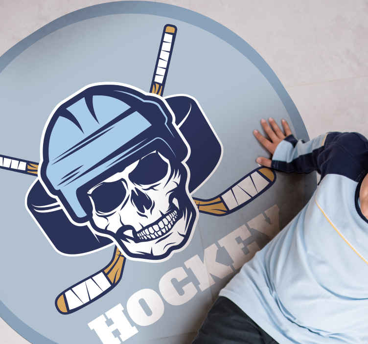 Ice Hockey star circle game mat - TenStickers