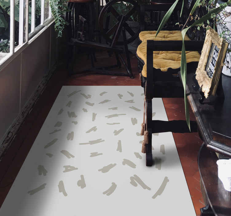 Tappeto in pvc nordico Stile striscia marrone