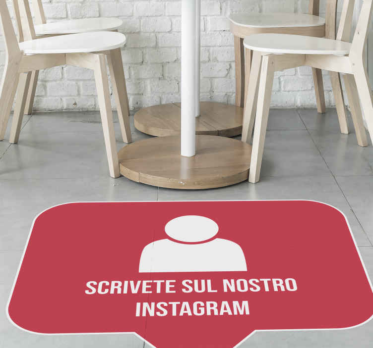 Tappeto in vinile personalizzati frasi e testi I social media