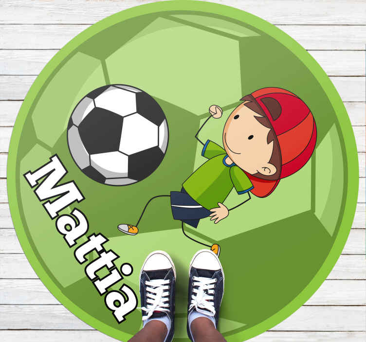 Tappeto in vinile nome Design di calcio