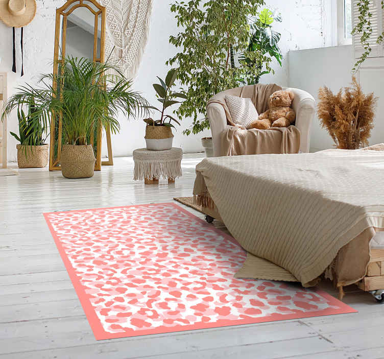 White leopard print carpet - TenStickers