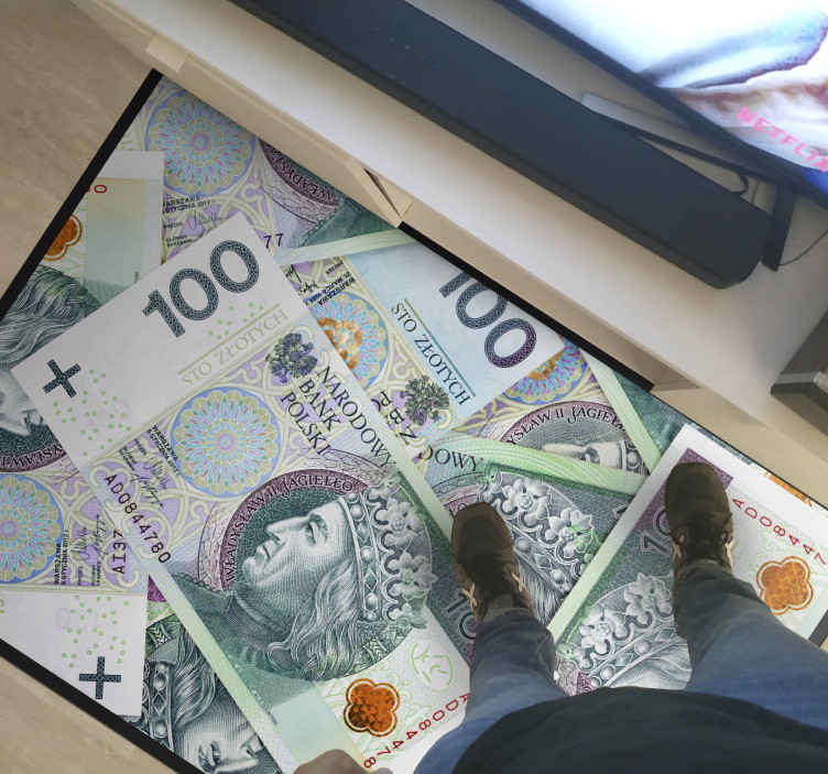 Dywan 100 złotych mapy świata - TenStickers