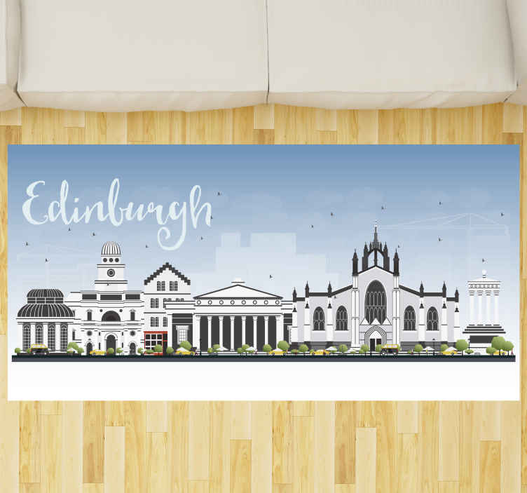Edinburgh Skyline custom rug TenStickers