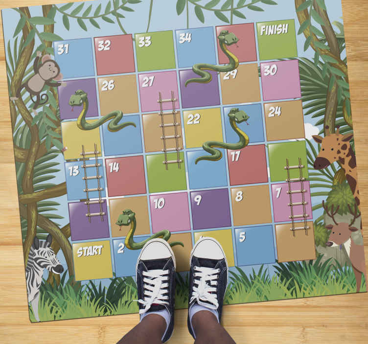 Snakes and Ladders game vinyl rug TenStickers
