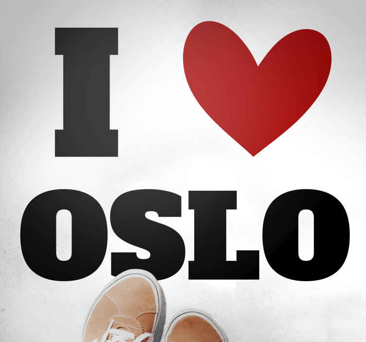 Tapete vinílico frases e textos eu adoro oslo - TenStickers