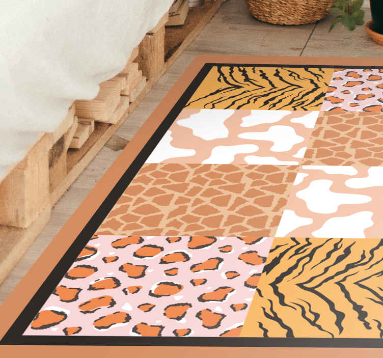 Animal skin tiles animal print carpet - TenStickers