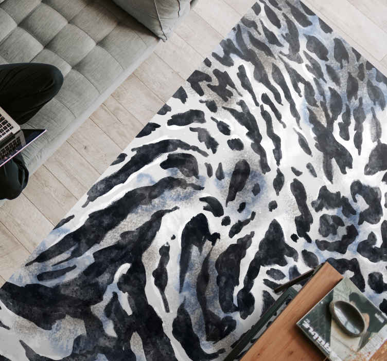 White leopard print carpet - TenStickers