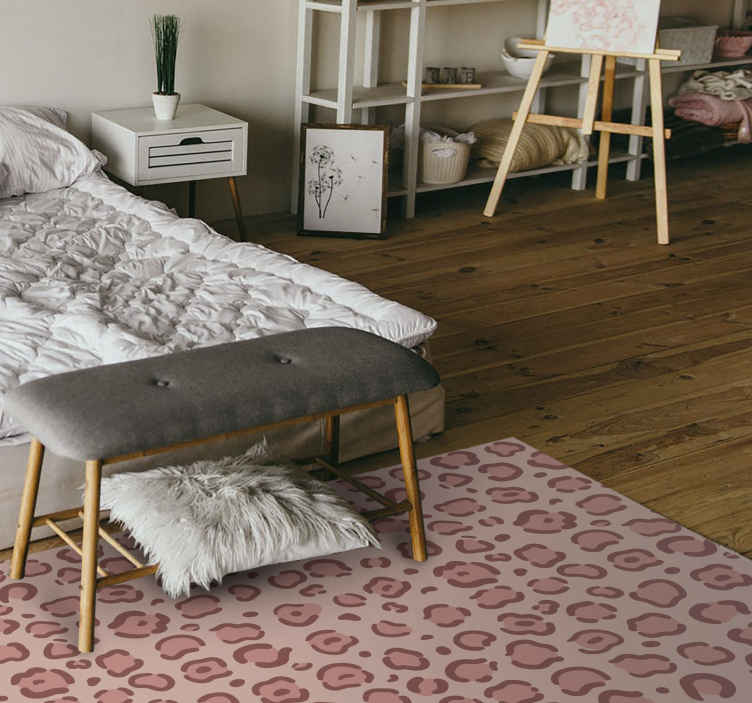 Modern giraffe animal print vinyl rug - TenStickers