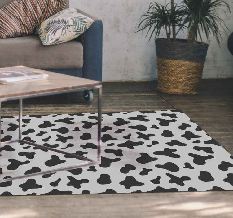 Cow print animal vinyl rug - TenStickers