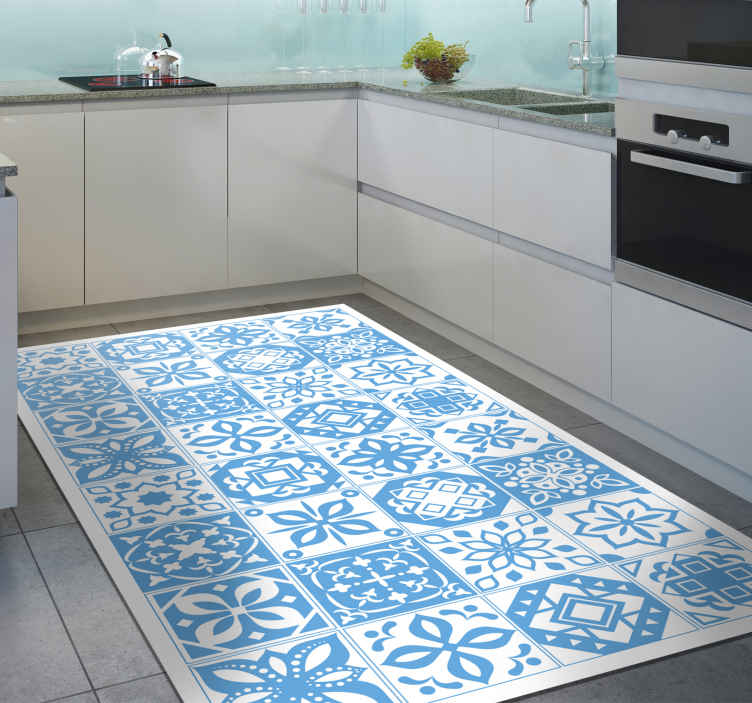 In gomma spugna e fondo in PVC, 240x60 cm blu grigio bagno - Tappeto cucina Tappeto Vinile - tappeti cucina Antiscivolo 