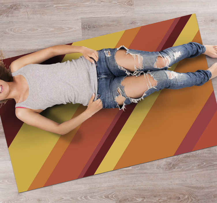 Tapis vinyle retro  arc-en-ciel pop des années 70 - TenStickers