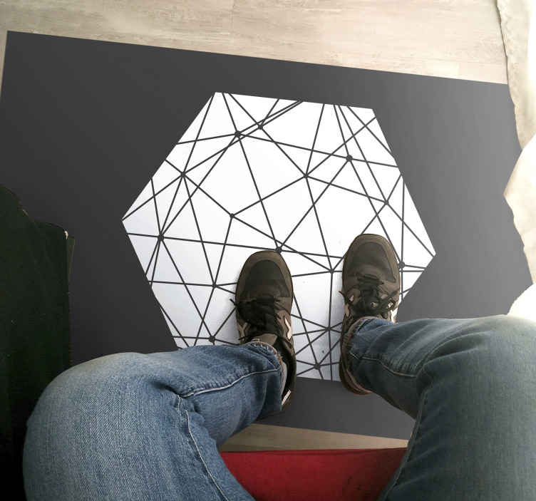 Covor hexagonal în stil nordic din vinil nordic - TenStickers