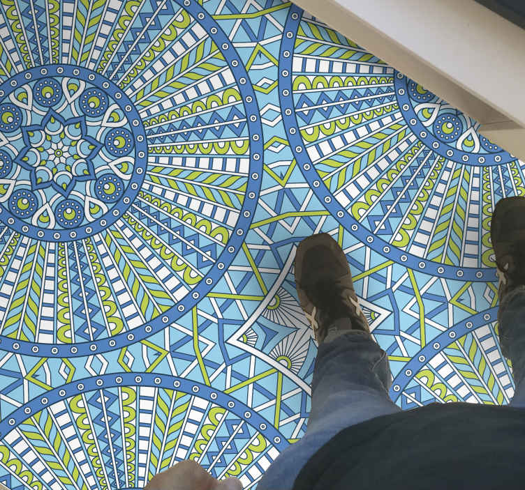 Stílusos geometrikus minták vinil szőnyeg mandala