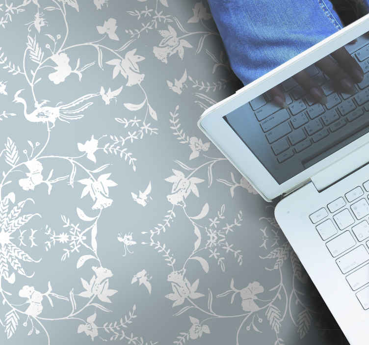 Botanical vintage style vinyl rug TenStickers