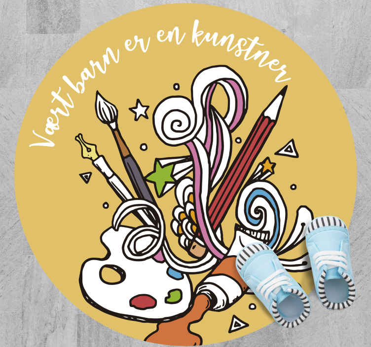 Hvert barn er et kunstnerisk vinyl teppe - Tenstickers