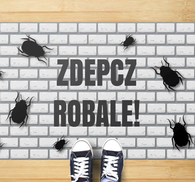 Nadepnij na błędy, proszę niestandardowy dywan - TenStickers