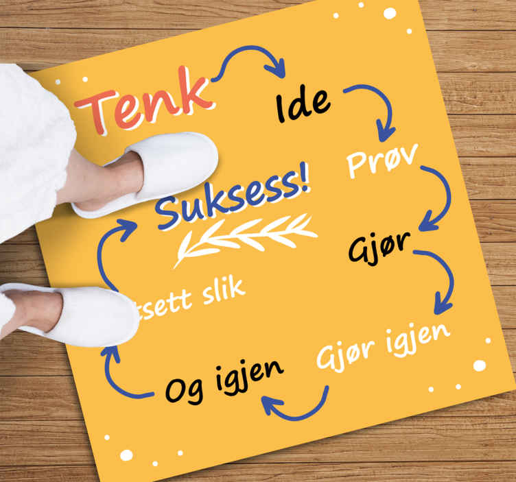 Fortsett å prøve suksess tilpasset vinyl teppe - Tenstickers