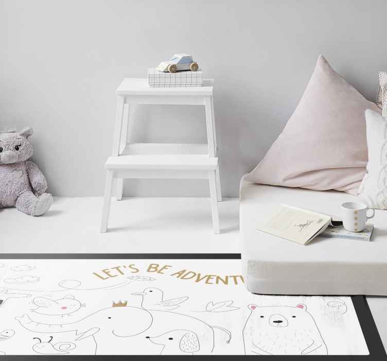 Tapis vinyle pour enfants soyons aventuriers - TenStickers