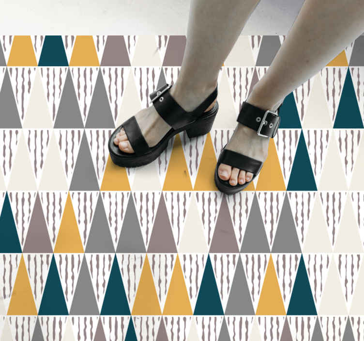 Triangular Hue Segments geometric rug