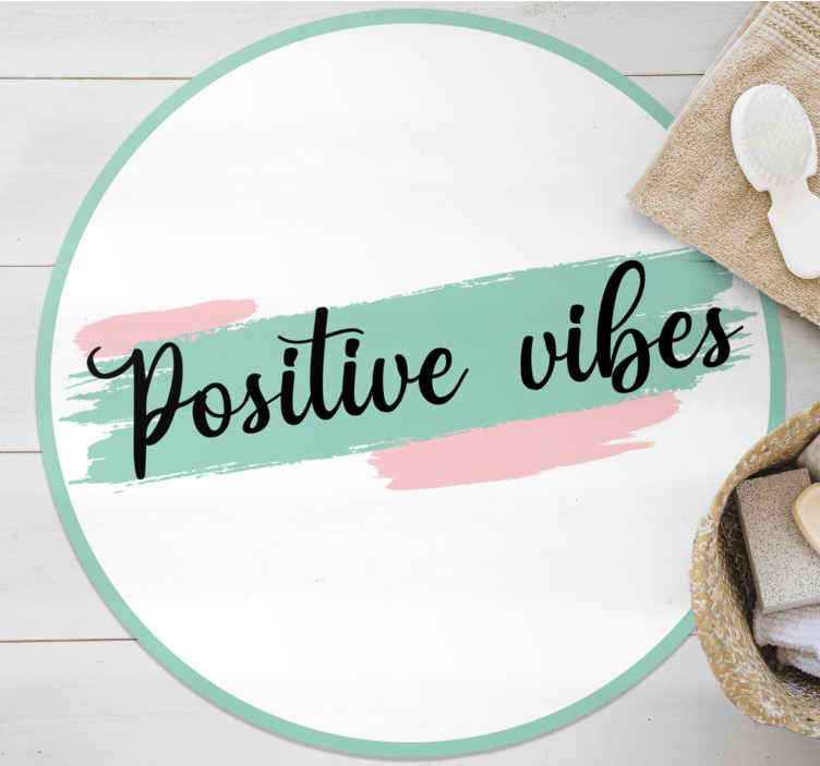 Tapis vinyle citation ondes positives - TenStickers
