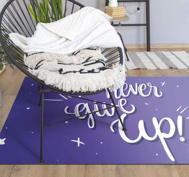 Tapis vinyle citation persévérer est la clé - TenStickers