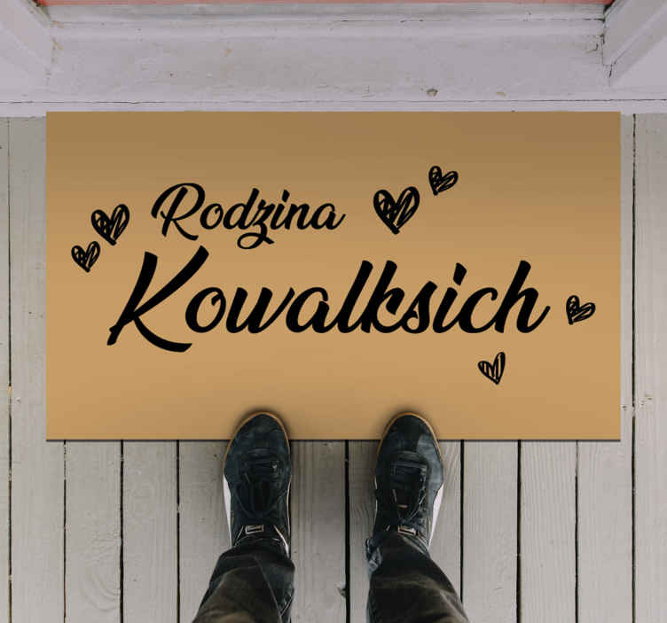 Navn på familien i sort indgang - TenStickers