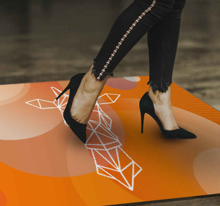 Abstrakteja geometrisia kuvioita moderni vinyylimatto - Tenstickers