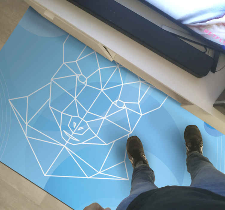 Tapis vinyle animal Contour d'ours  - TenStickers