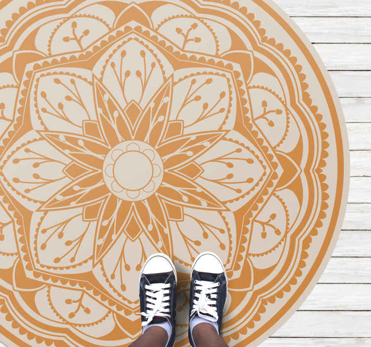 vinylový koberec mandala elegantný okrúhly motív - Tenstickers