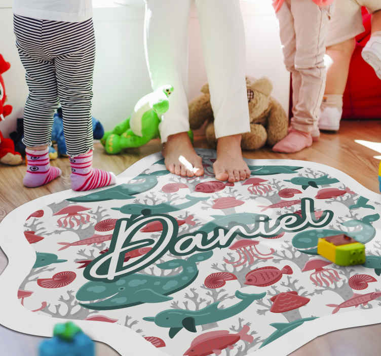 Rôzne vinylové koberce pre deti podvodná expedícia - Tenstickers