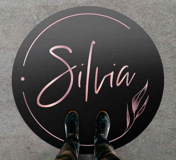 Elegant custom name teenager vinyl rug - TenStickers
