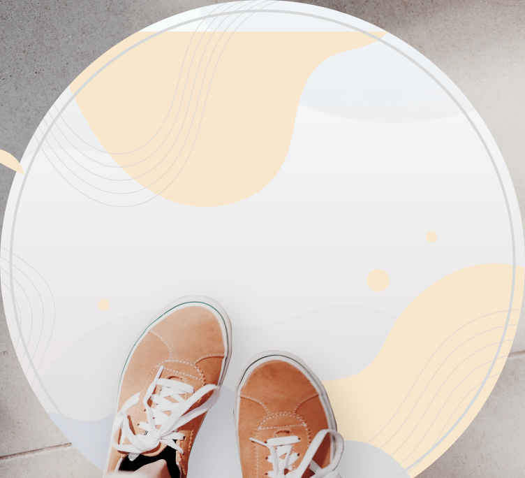 Gentle Wave Motifs minimal vinyl rug - TenStickers