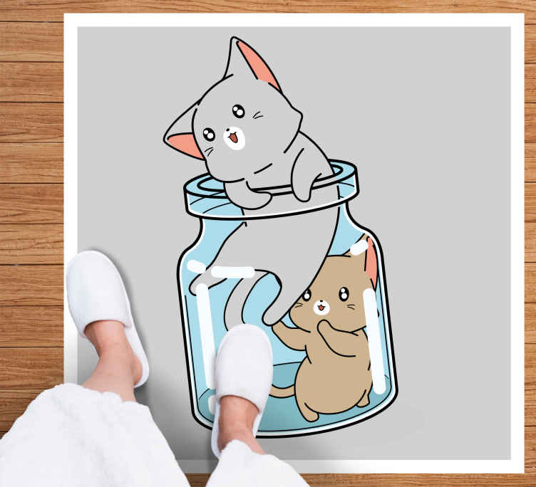 Doi covoare de dormitor pentru pisici - TenStickers