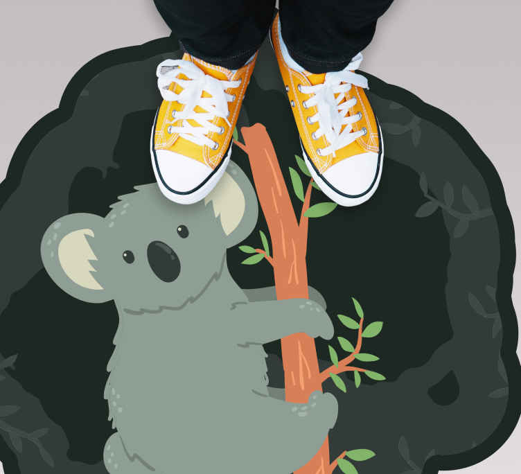 Koala køler på et kvist dyretæppe - TenStickers