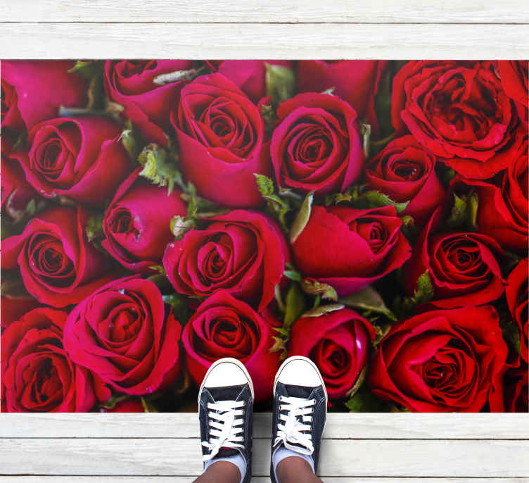 Vinyl tapijt Bloemen planten Meerdere rozen en - TenStickers