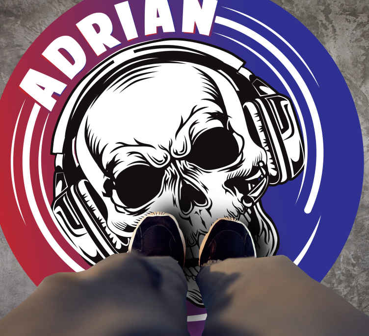 Videospill hodeskalle maske soverommet vinyl teppe - Tenstickers