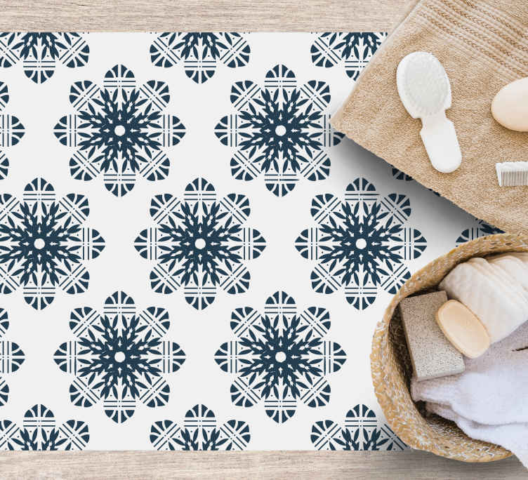 Tapis vinyle fleurs polonaises traditionnelles - TenStickers