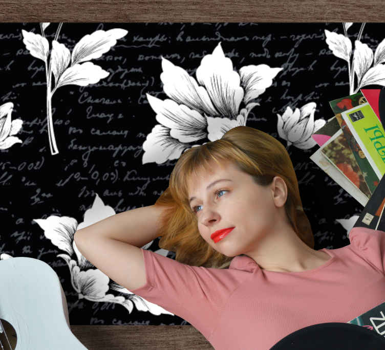 Tapis vinyle plantes élément botanique gracieux - TenStickers