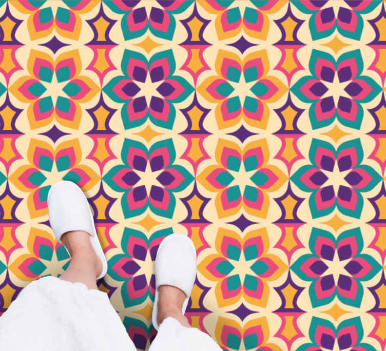 VINILIKO Design Vinylteppich Vintage Terrakotta - Rutschfester Teppich Für Innen & Außen 160x230cm