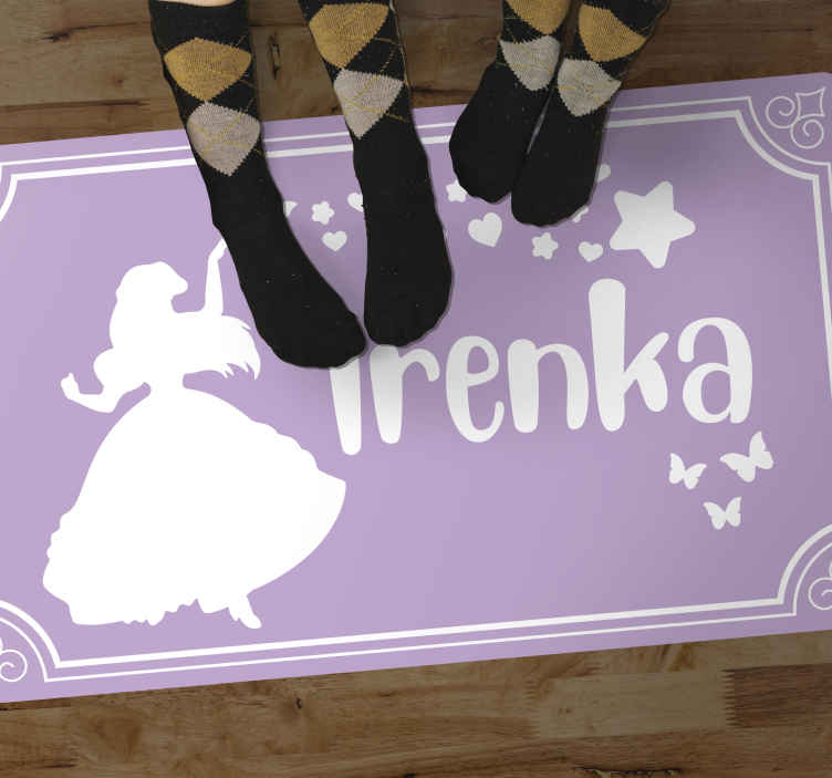 Malá princezná s hviezdami prispôsobená podložka - Tenstickers