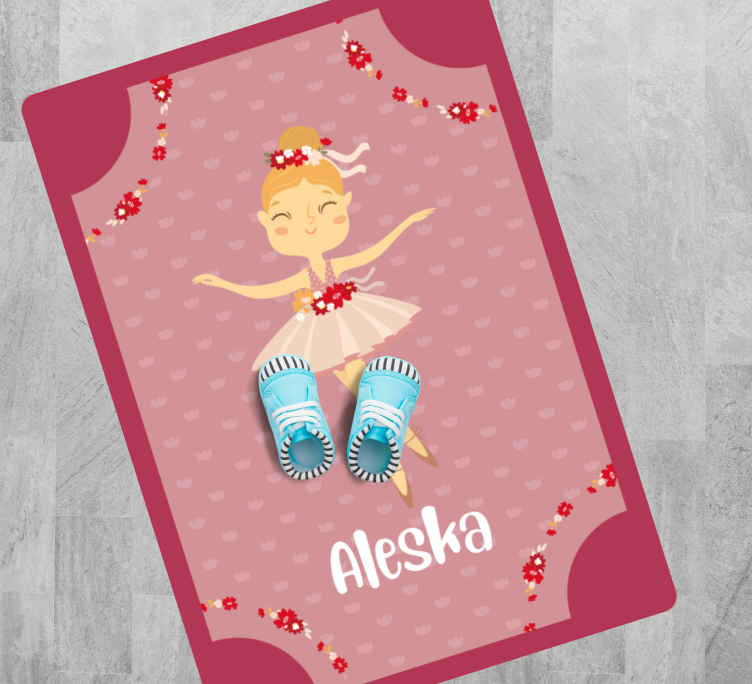 vinylový koberec s menom balerína - Tenstickers