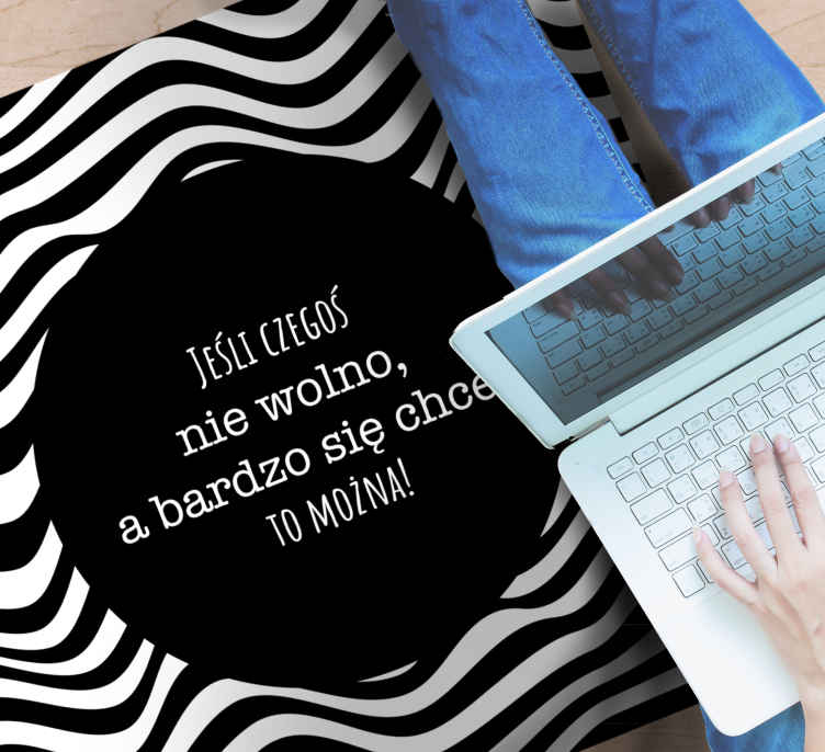 Dywan winylowy do gabinetu Możesz jeśli chcesz - TenStickers