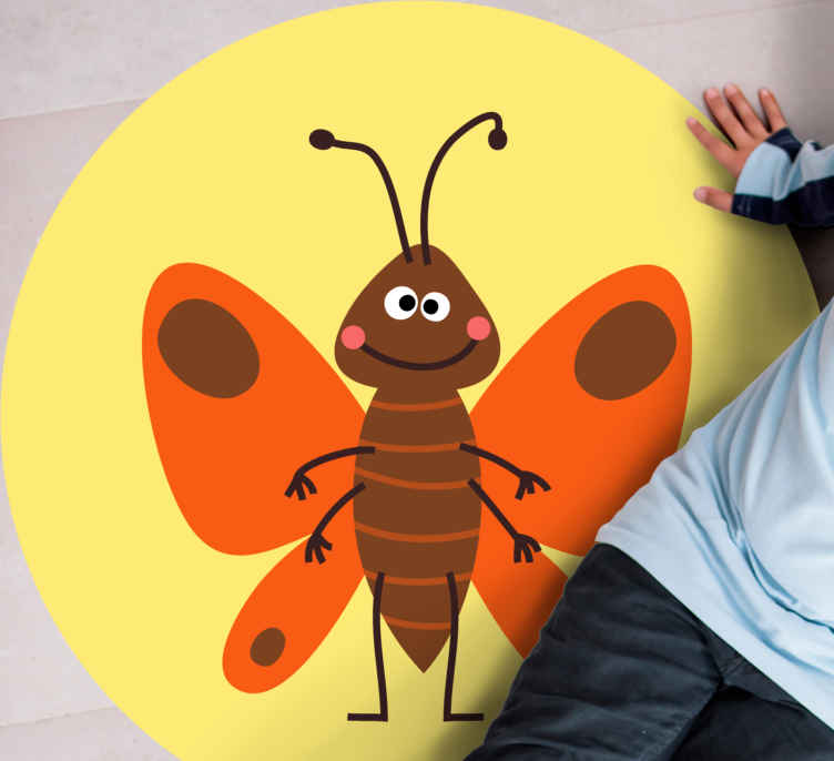 Tapete de quarto de borboleta marrom engraçado - TenStickers