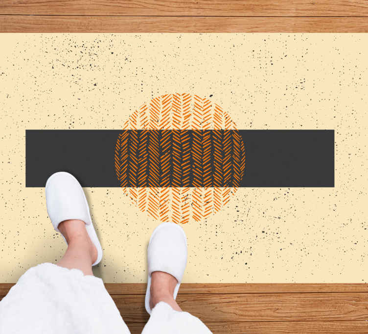 Geometric doodle shapes bedroom rug - TenStickers