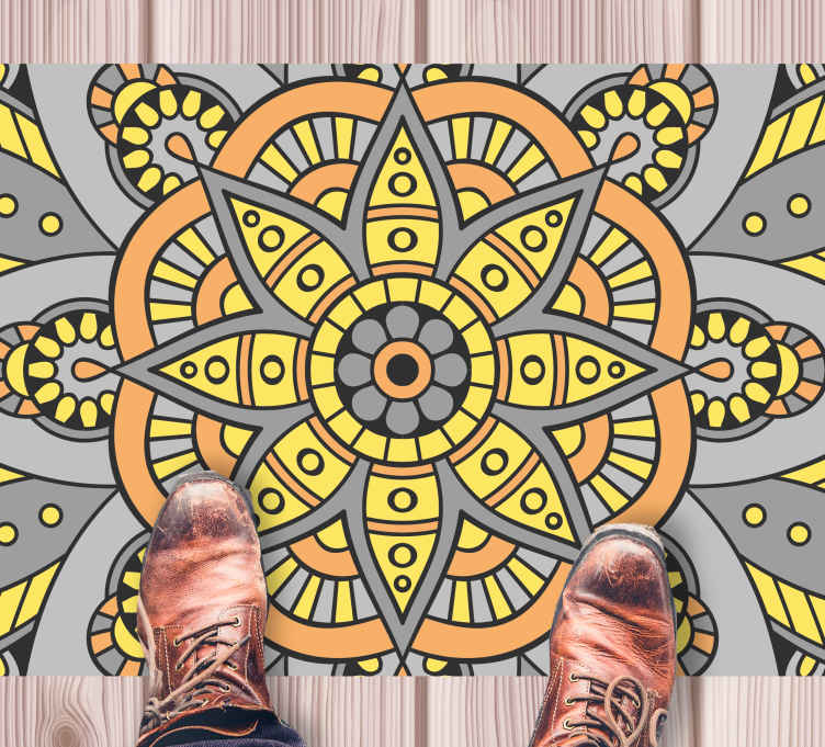 Zarif arka plan geometrik desen yer kilim - TenStickers